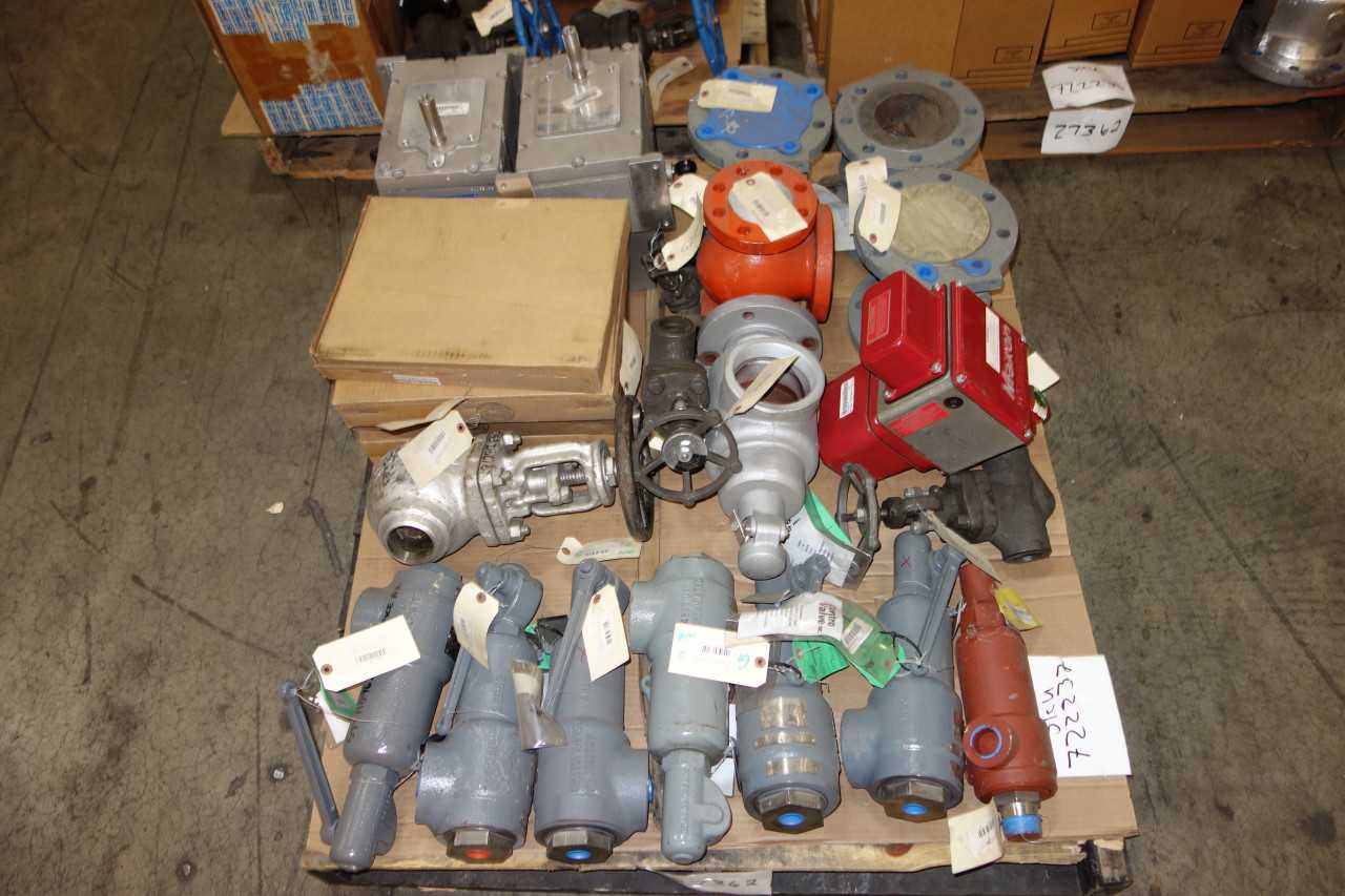 3 PALLETS OF ASSORTED MISCELLANEOUS VALVES AND REPLACEMENT PARTS - VALVES