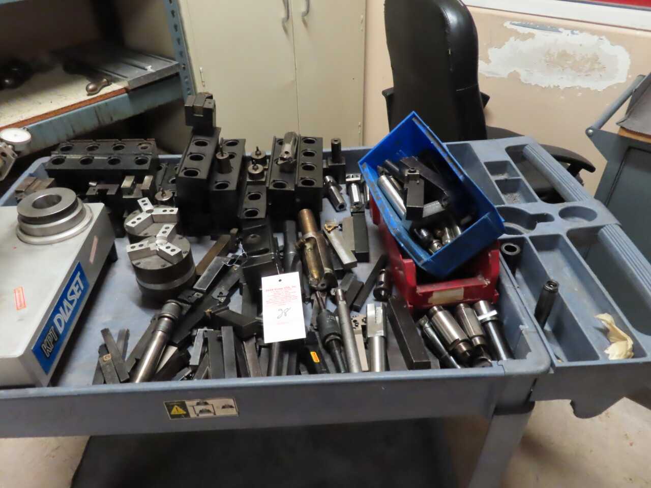 All contents on cart except presetter - MACHINING ACCESSORIES & TOOLING
