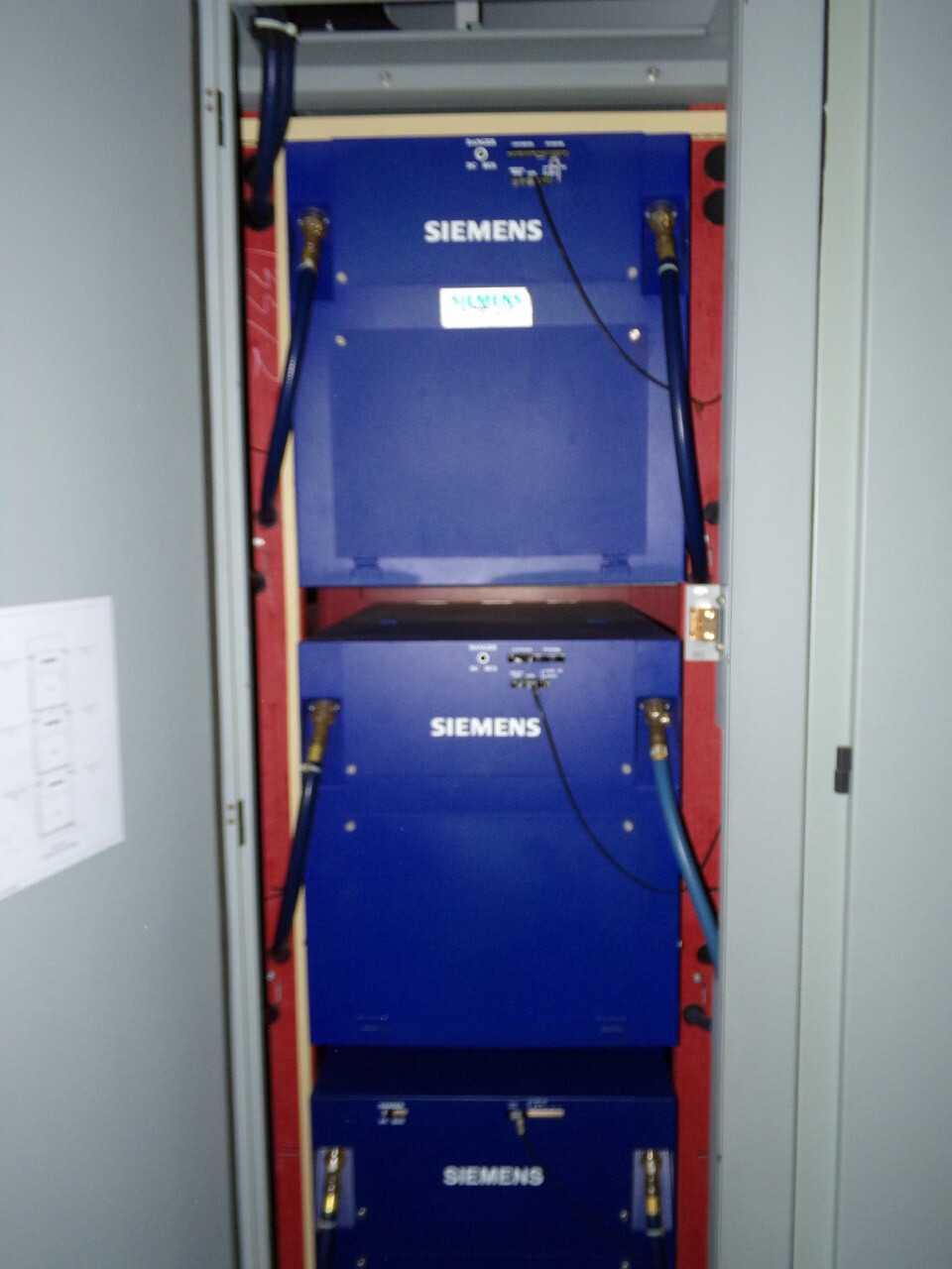 SIEMENS CELL CABINET #1N, 3 SECTIONS - ELECTRICAL COMPONENTS