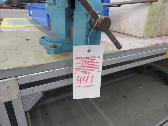 Wilton Vice and Aluminum Table with wheels (1) vice, no contents - MISCELLANEOUS