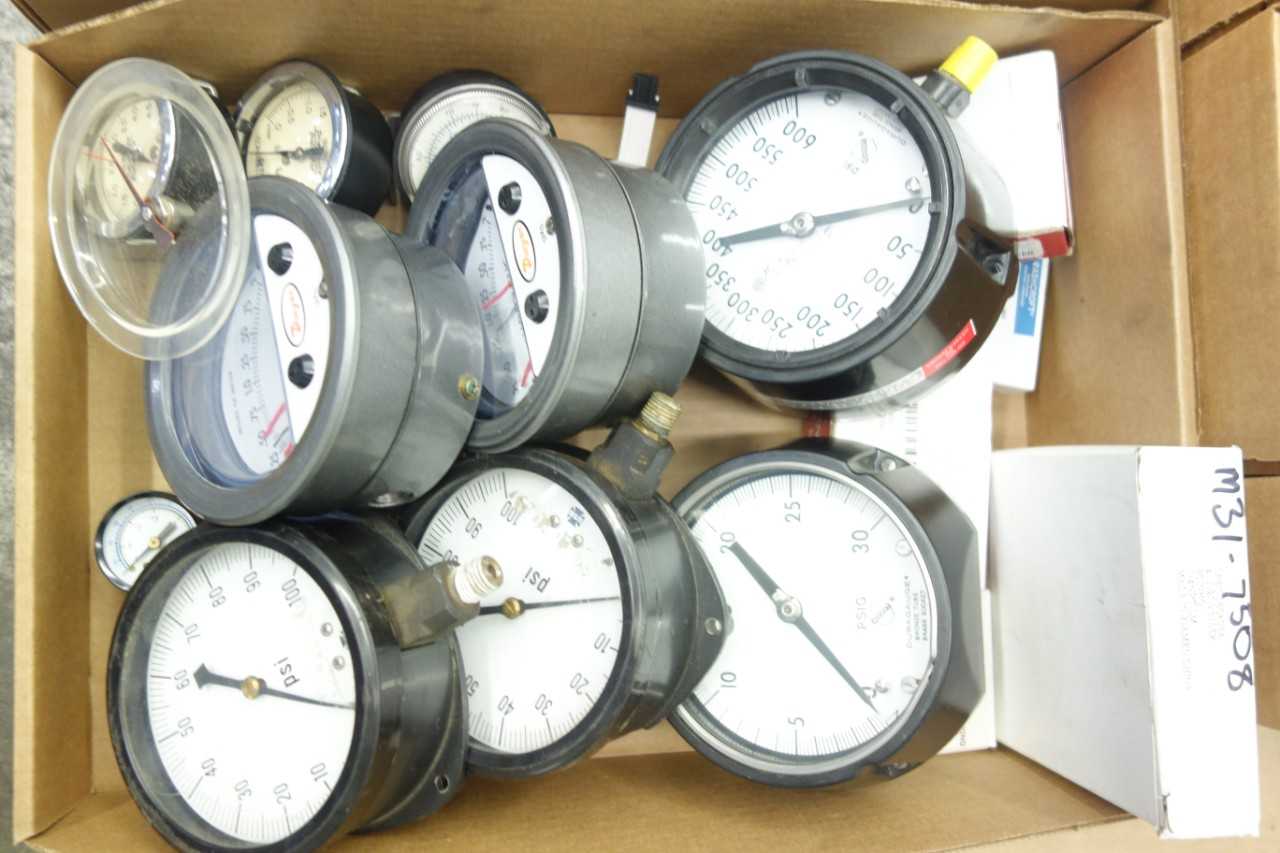 3 PALLETS OF ASSORTED PRESSURE GAUGES - INSTRUMENTATION