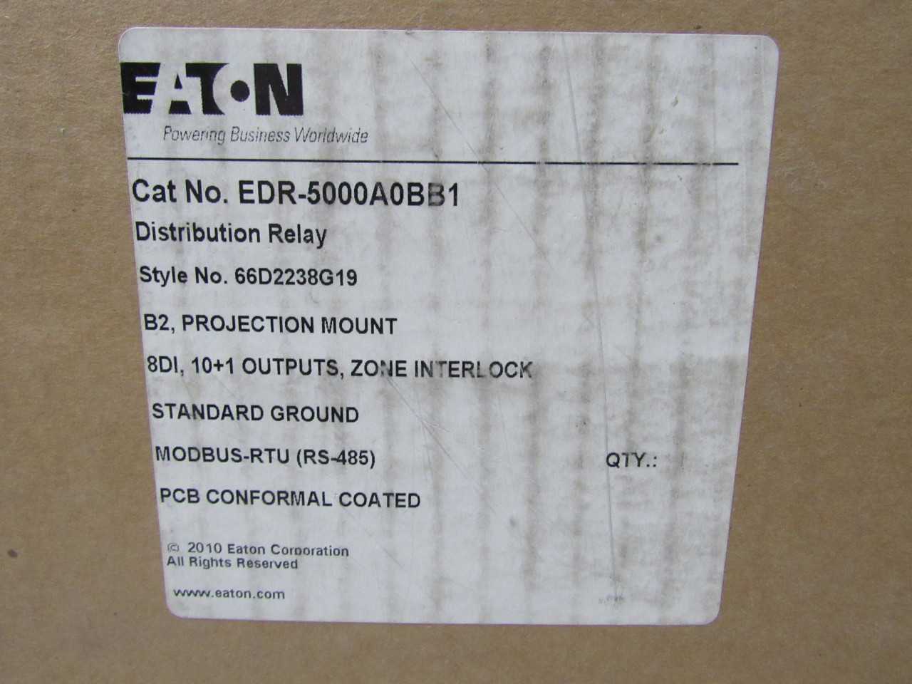 (1) Eaton EDR-5000A0BB1 Other Relay Distrubution Relay - AUTOMATION & CONTROLS