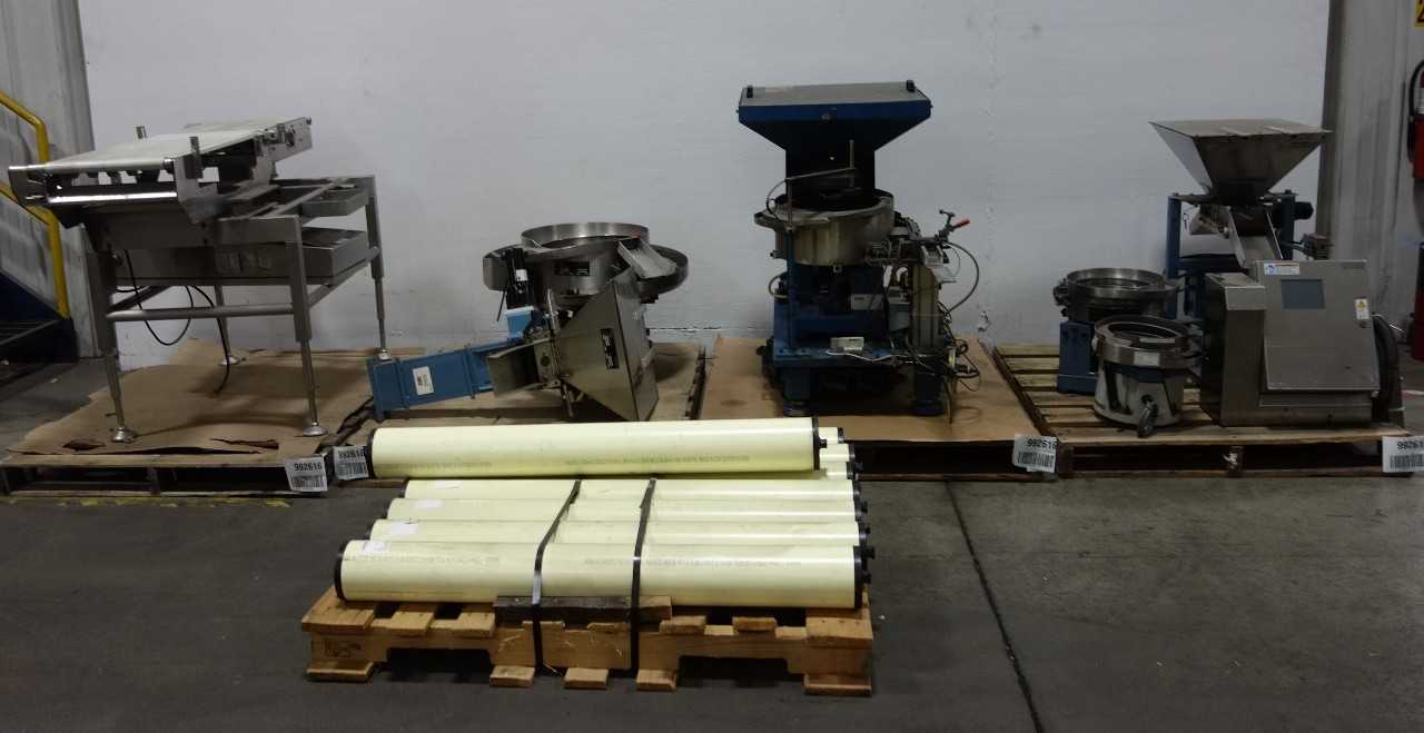 5 PALLETS OF ASSORTED MANUFACTURING PRODUCTION EQUIPMENT - HAND TOOLS