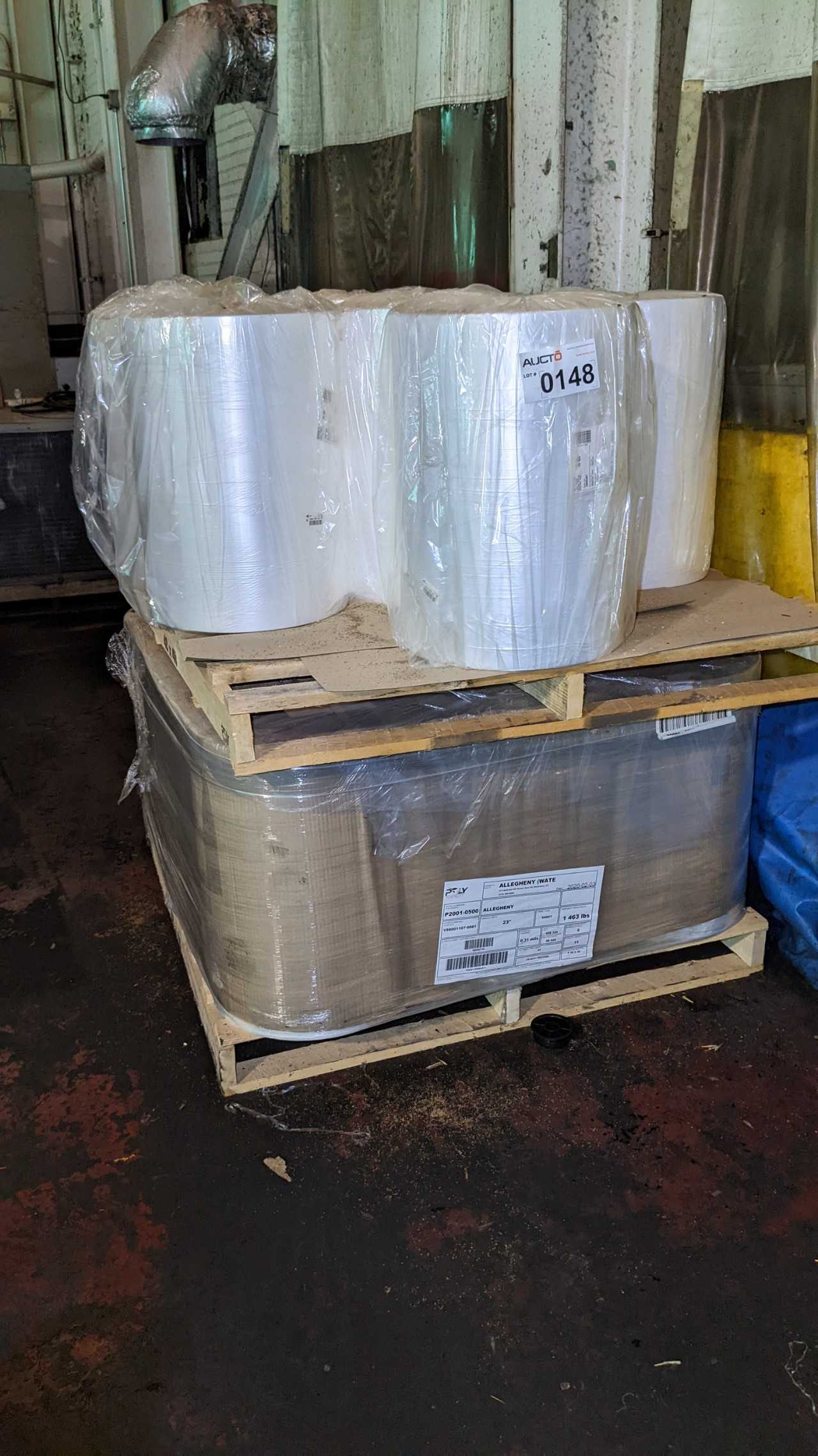 Lot of 2 pallets of 23" poly wrap plastic - PACKAGING