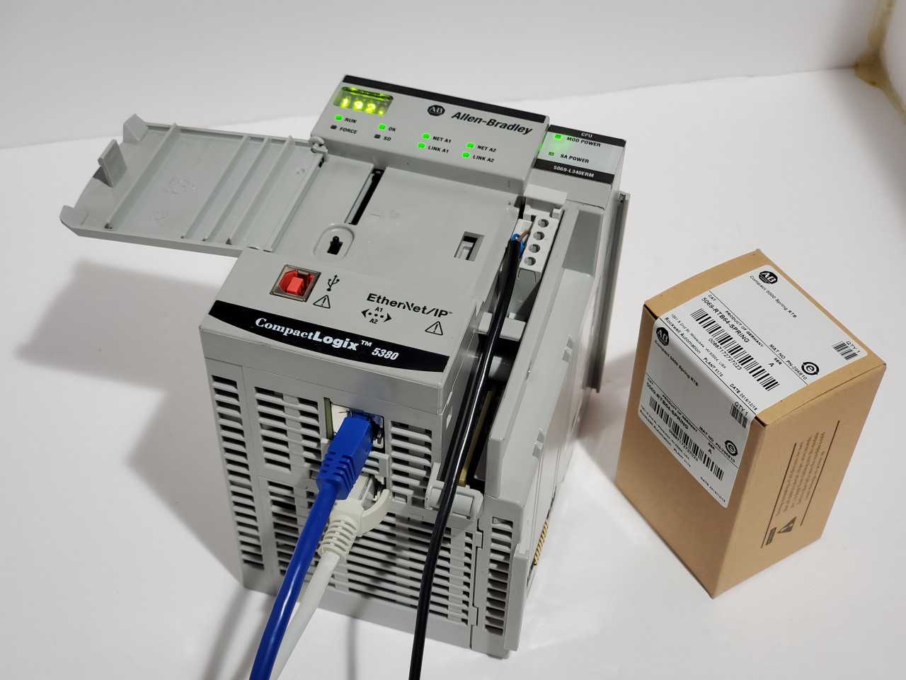 Allen Bradley CompactLogix 5069-L340ERM Plus Brand new 5069-RTB64 Spring - AUTOMATION & CONTROLS