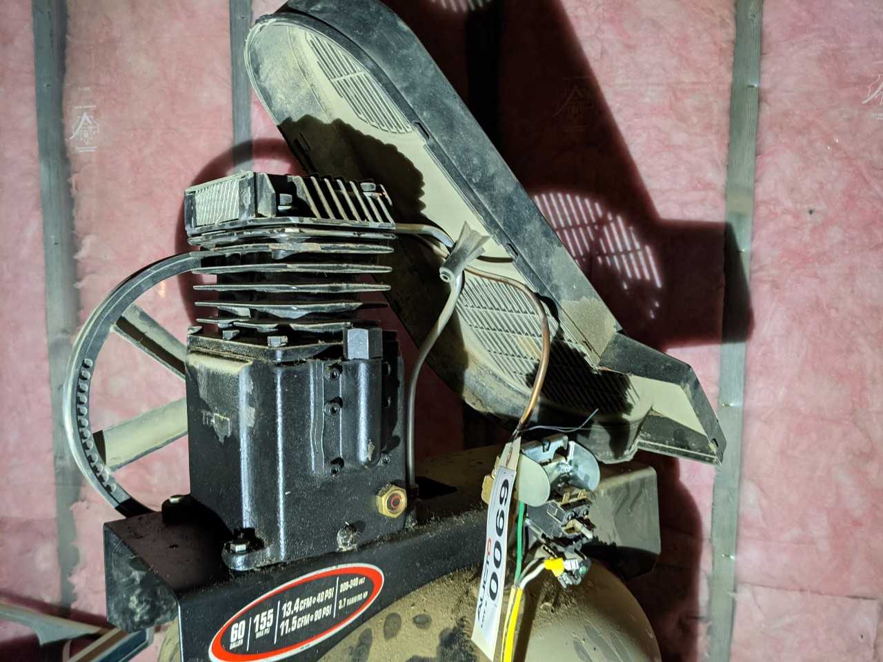Coleman Powermate 60 Gallon Air compressor for Parts only , Missing Motor - AIR COMPRESSORS