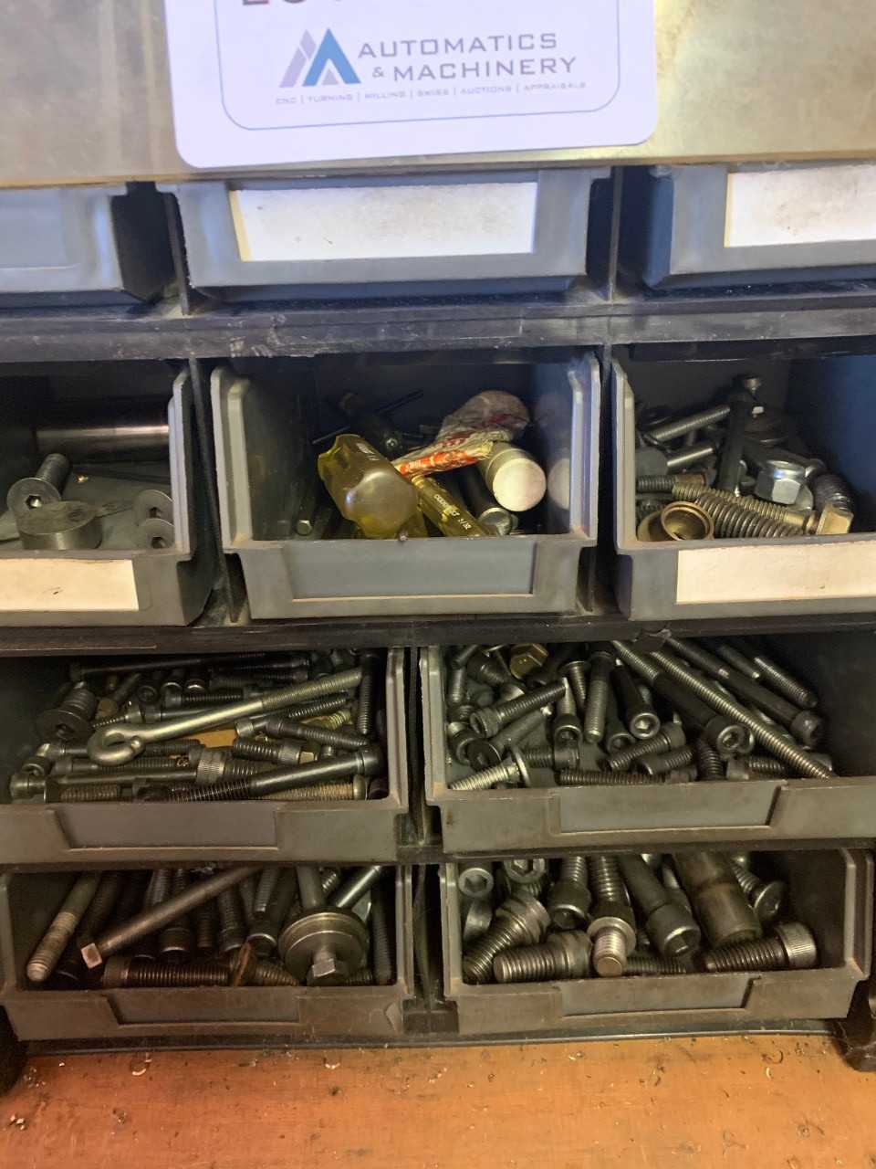 Organizer with miscellaneous nuts & bolts - ELECTRIC POWER TOOLS