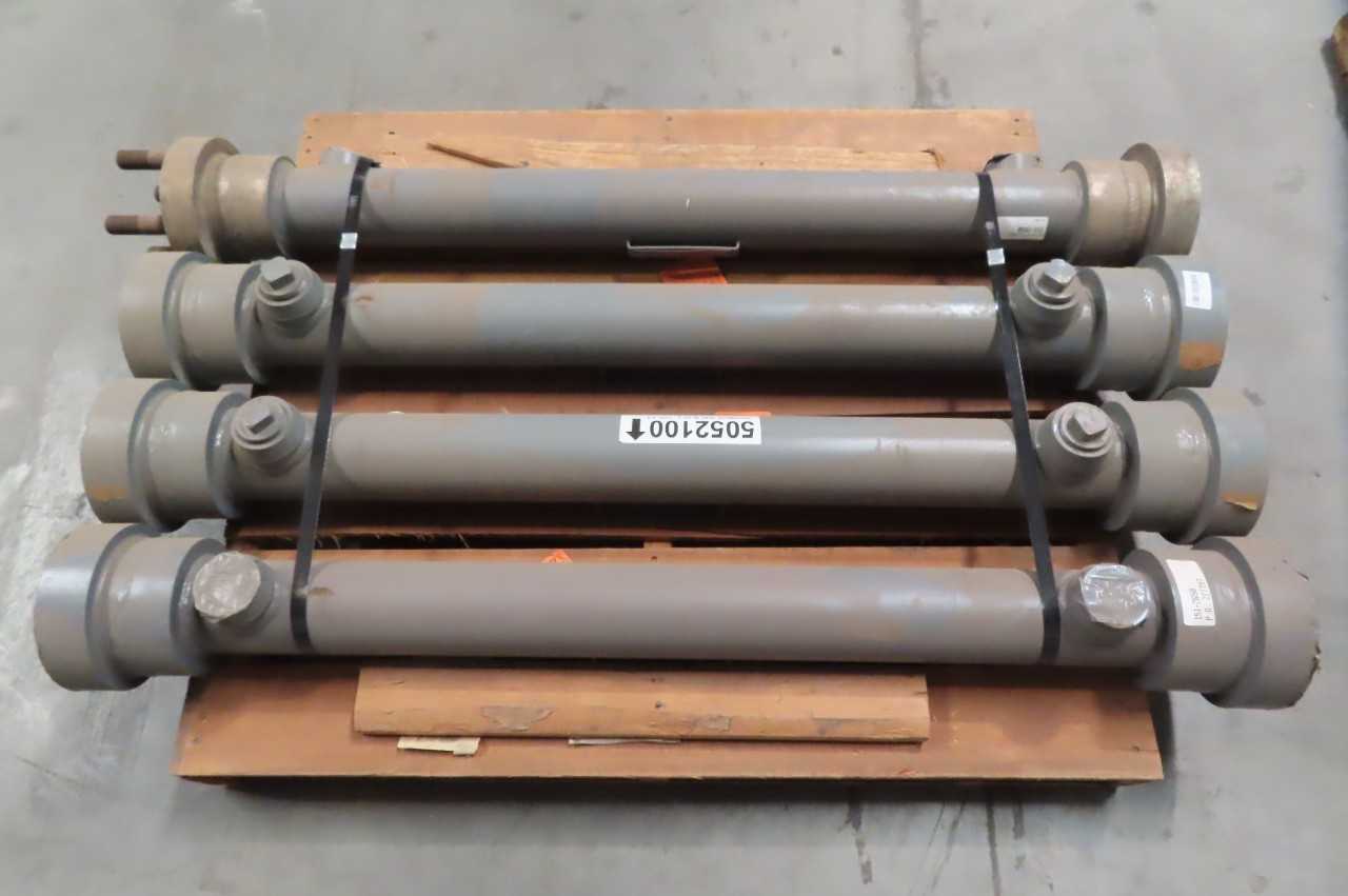 LOT OF 4 HEAT EXCHANGERS, 56-1/2 IN LENGTH,HEAVY FLANGED END