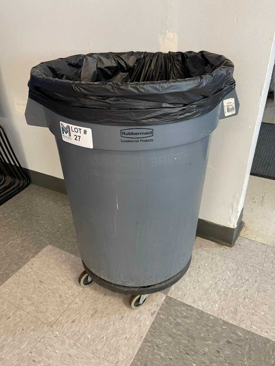 50 Gallon Rolling Trash Can - WASTE BINS