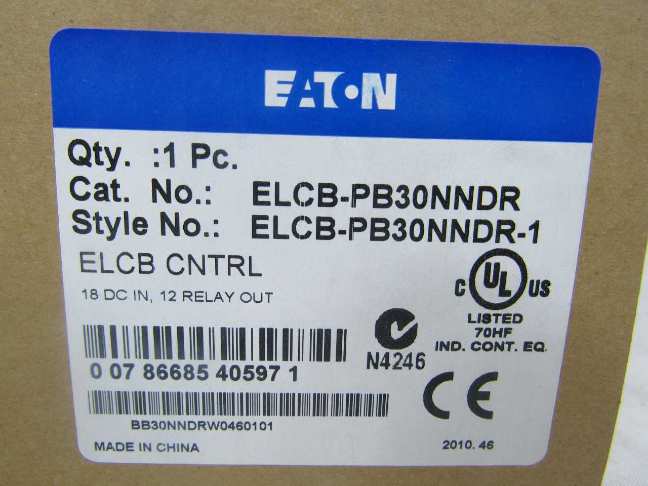 Quantity of 21x ELCB-PB30NNDR PLC/Process Logic Controllers - AUTOMATION & CONTROLS