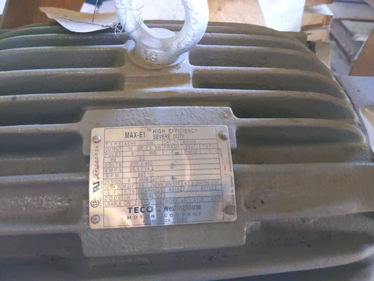 Teco Westinghouse 10HP Electric Motor - ELECTRIC MOTORS