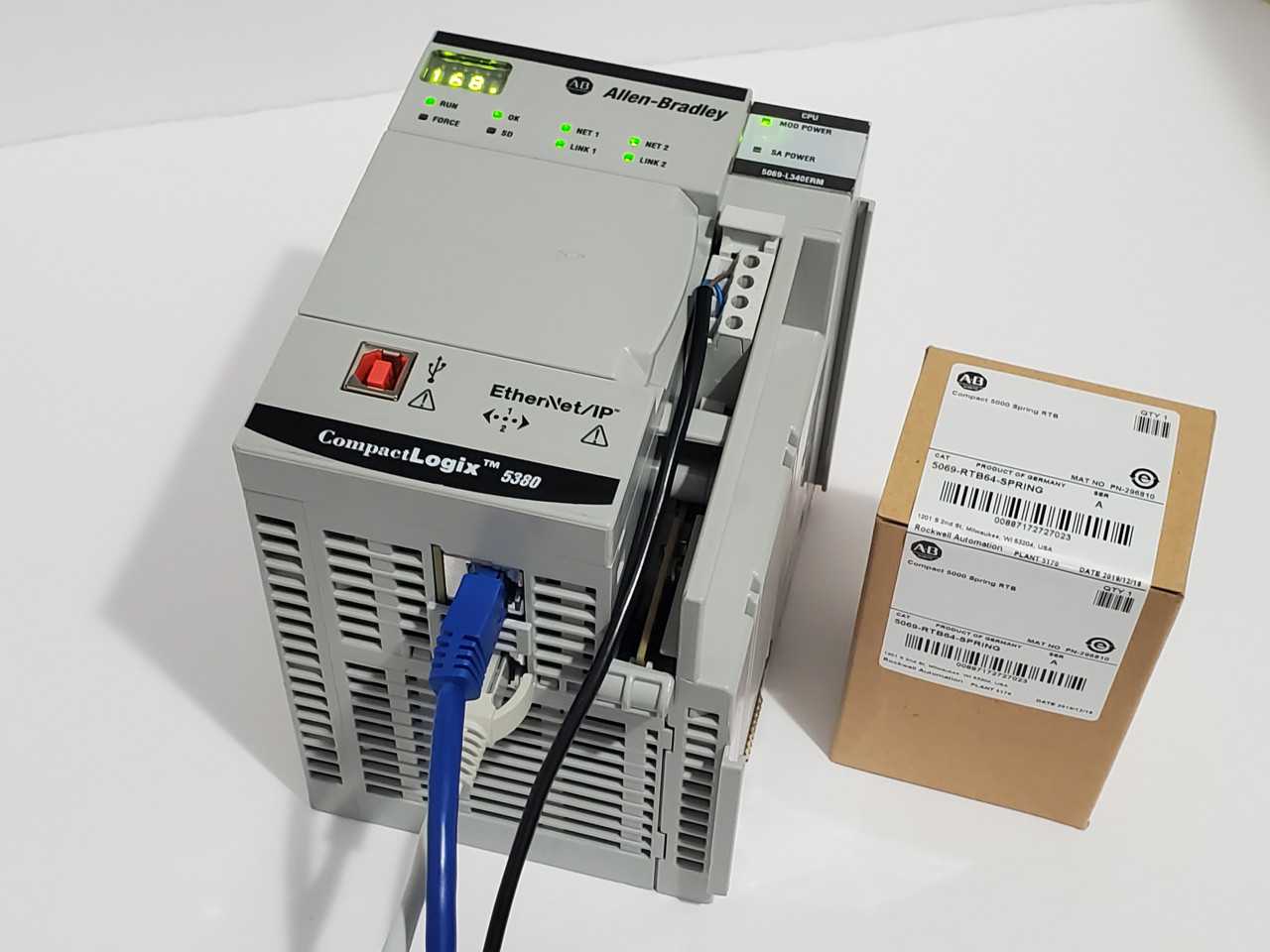 Allen Bradley CompactLogix 5069-L340ERM Plus Brand new 5069-RTB64 Spring - AUTOMATION & CONTROLS