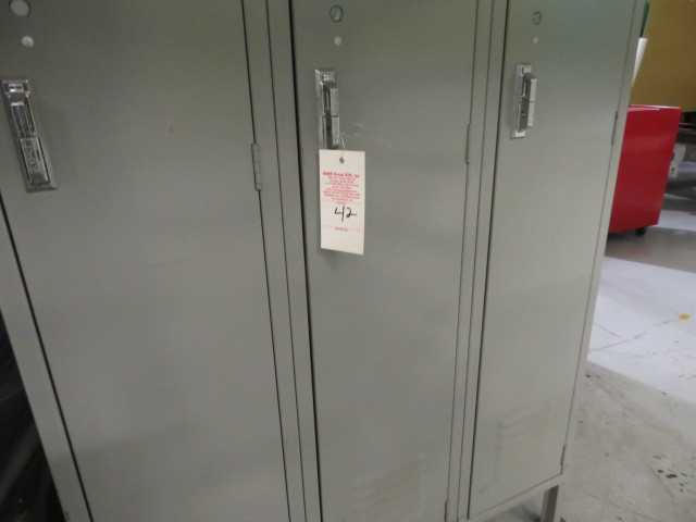 Lockers, 3 each @ 5' H and 24 each @ 3.5 H, all in this lot - SHELVING
