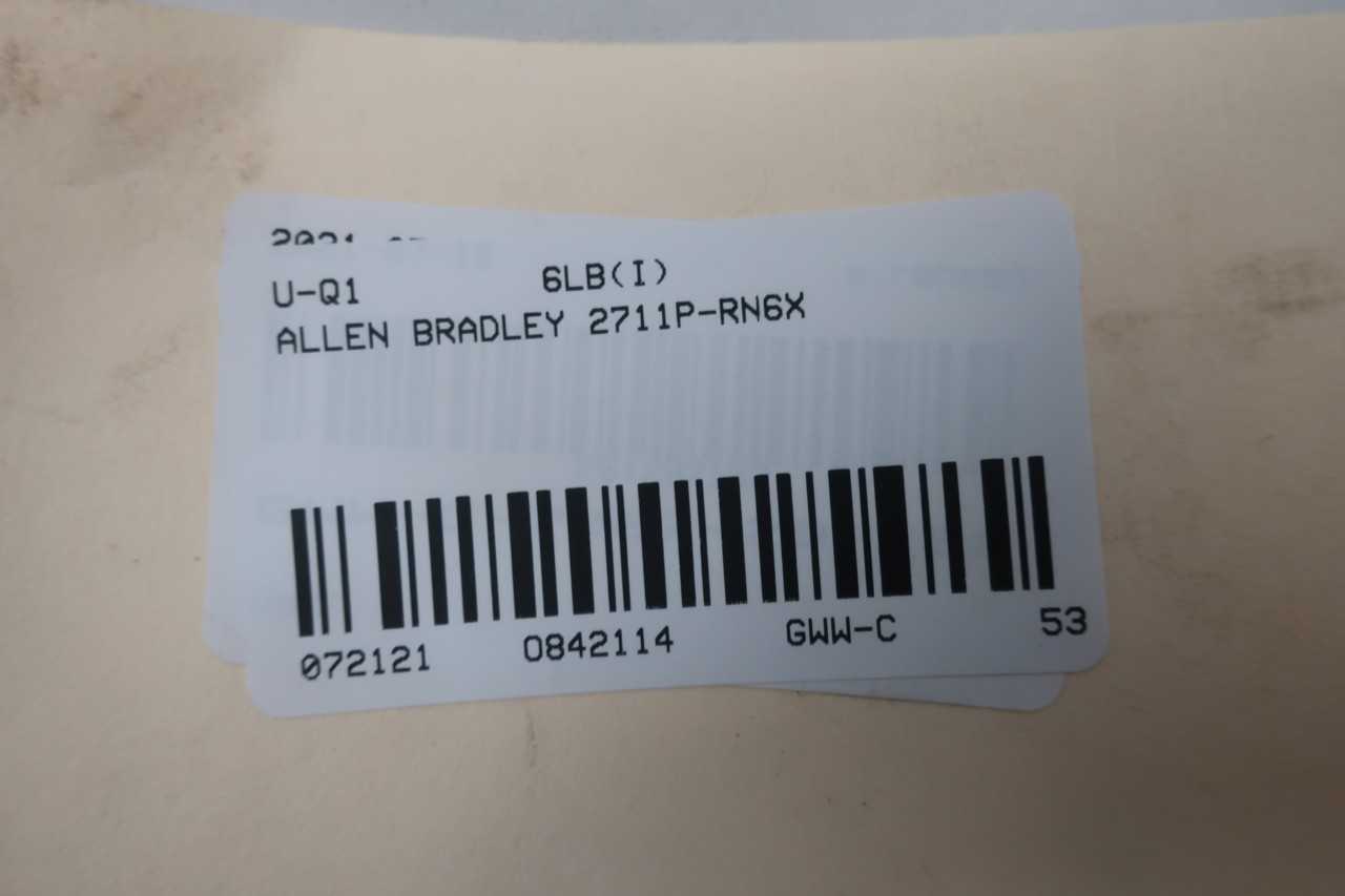 ALLEN BRADLEY 2711P-T10C6D2 OPERATOR INTERFACE - AUTOMATION & CONTROLS