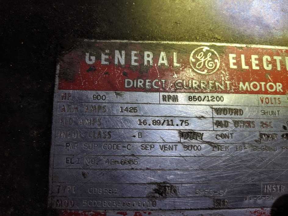 GE CD8582 900HP 500V-DC DC MOTOR 5CD28C32D900010 - ELECTRIC MOTORS