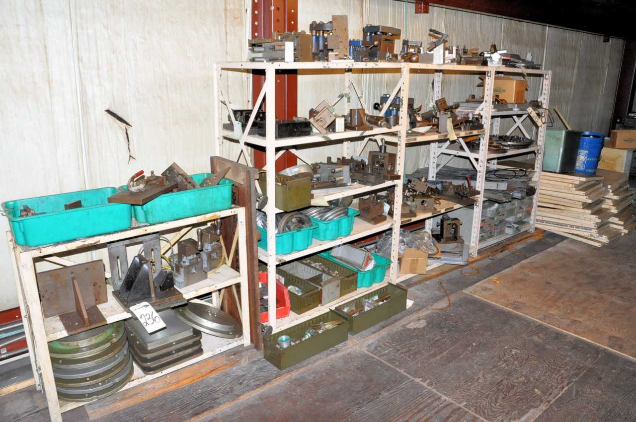 Lot-Fixtures on (4) Sections Shelving, (Shelving Not Included), - SHELVING
