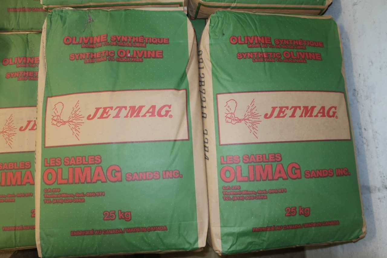 PALLET OF JETMAG SANDBLASTING SAND - BLASTING & PEENING MACHINES