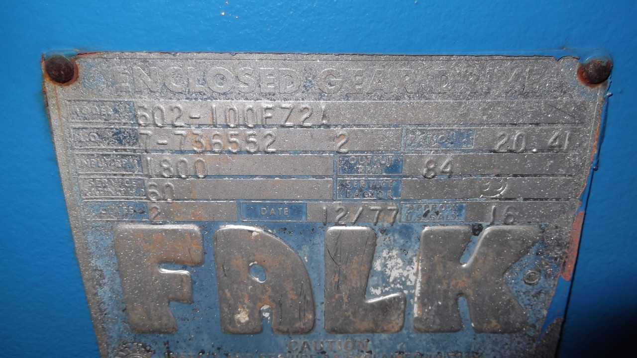 60 HP Falk Gear Reducer Model 602-100FZ2A - GEAR REDUCERS
