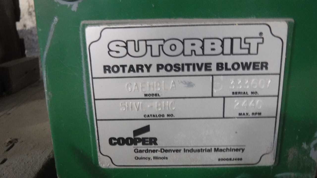 SutorBilt Rotary Positive Blower - ROTARY LOBE BLOWER