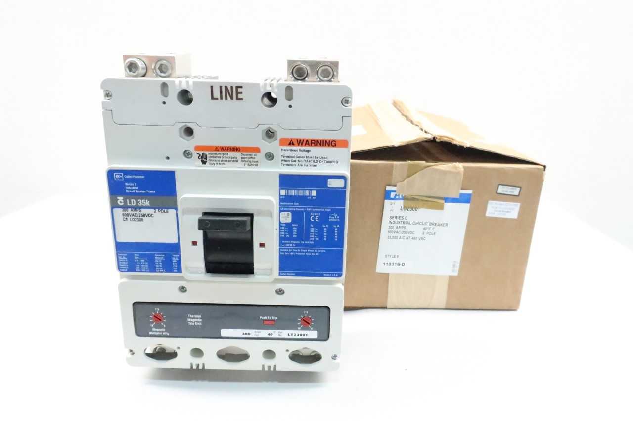NEW EATON LD2300 MOLDED CASE CIRCUIT BREAKER 300A 2P 600V-AC - CIRCUIT BREAKERS