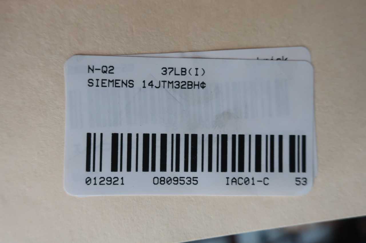 SIEMENS 14JTM32BH ENCLOSED SIZE 4 HEAVY DUTY MOTOR STARTER 440-480V-AC 100HP - MOTOR STARTERS