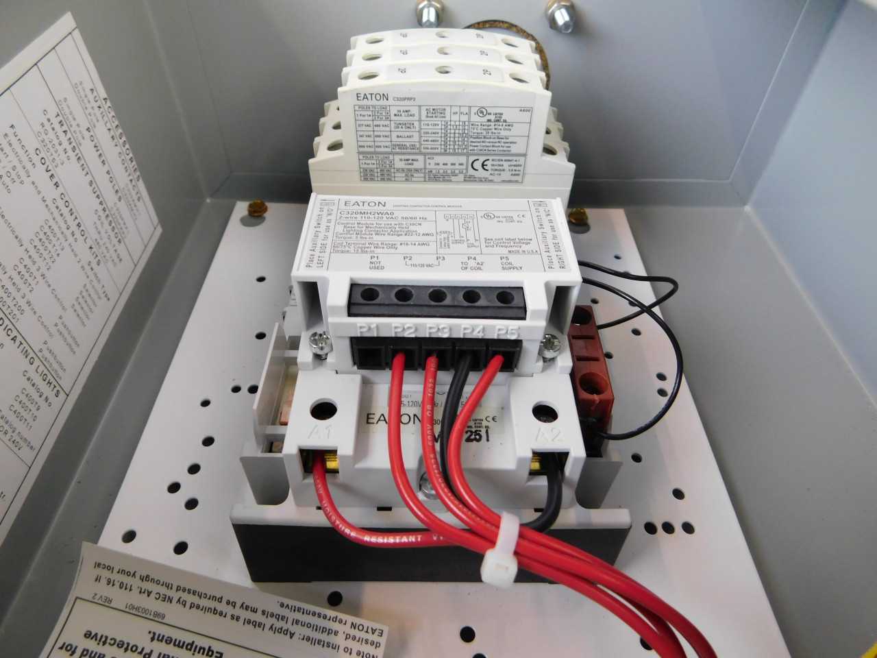 Lot of Qty 5x Eaton ECC04C2A6A Lighting Contactor Mechanically/Magnetically Held 6P 30A 240VAC 50/60Hz NEMA Type 3R - CONTACTORS