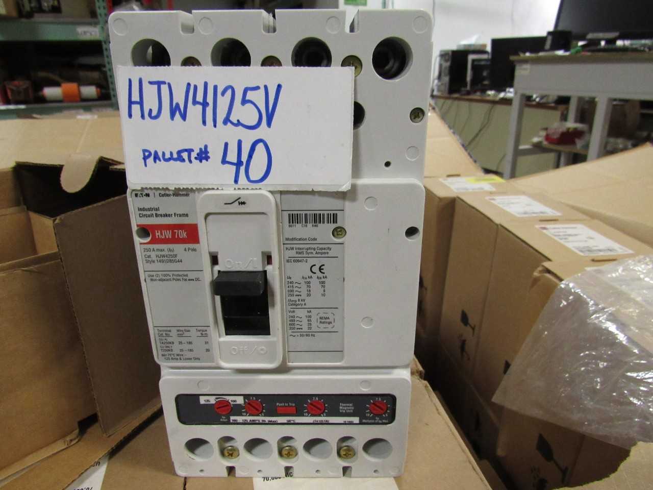 Cutler Hammer HJW4125V Circuit Breakers - CIRCUIT BREAKERS
