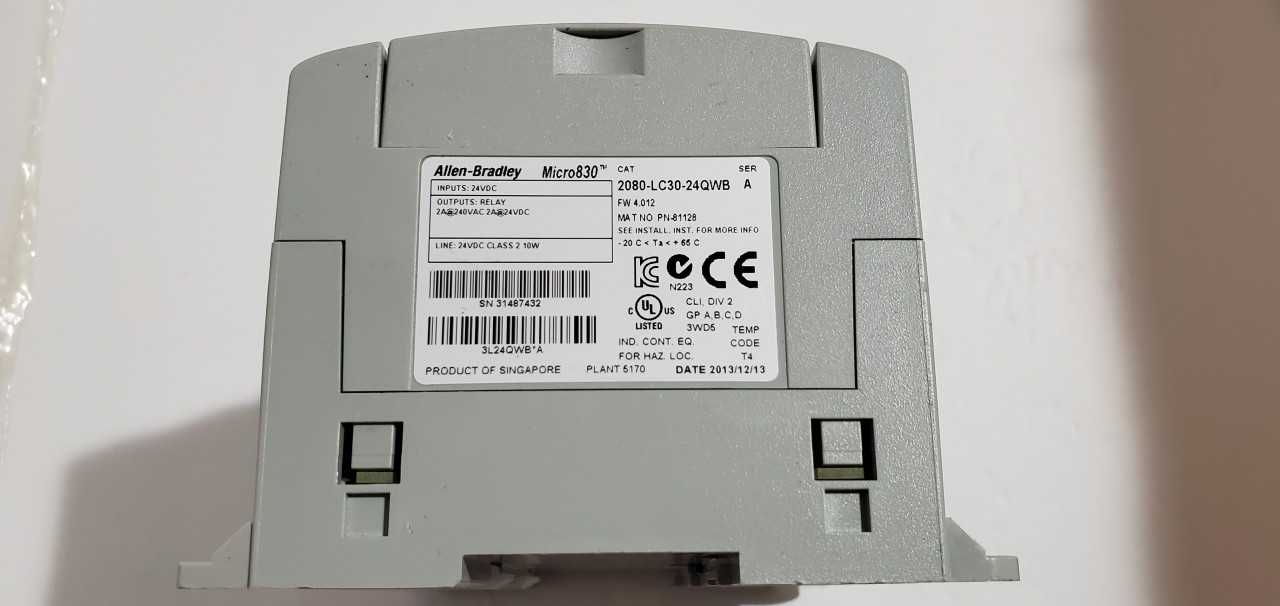 Allen Bradley Micro 830 2080-LC30-24QWB PLC - AUTOMATION & CONTROLS