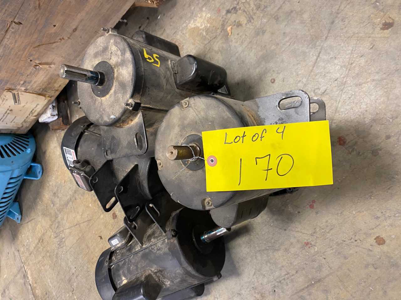 Lot of 4 Grizzly H5389 induction motors 5 hp 2 pole - ELECTRIC MOTORS