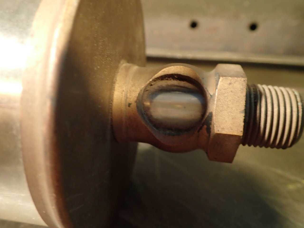 Lunkenheimer Sentinel #6 Brass & Glass Hit Miss Engine Oiler: 1/2" NPT Thread - MACHINING ACCESSORIES & TOOLING