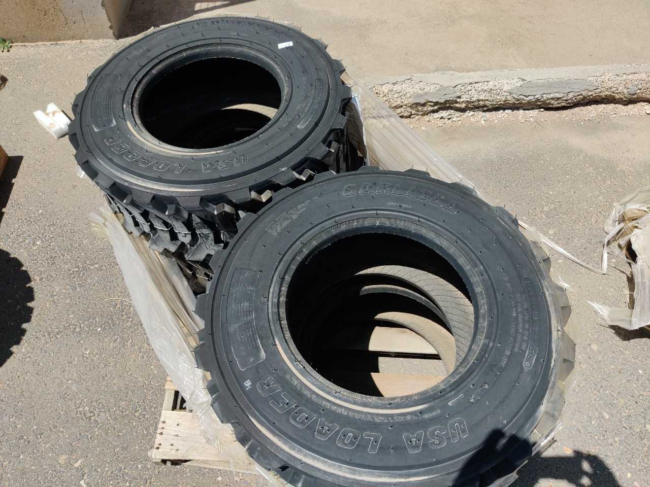 1 PALLET OF 4 INDUSTRIAL TRUCK TIRES - HYDRO EXCAVATOR TRUCKS