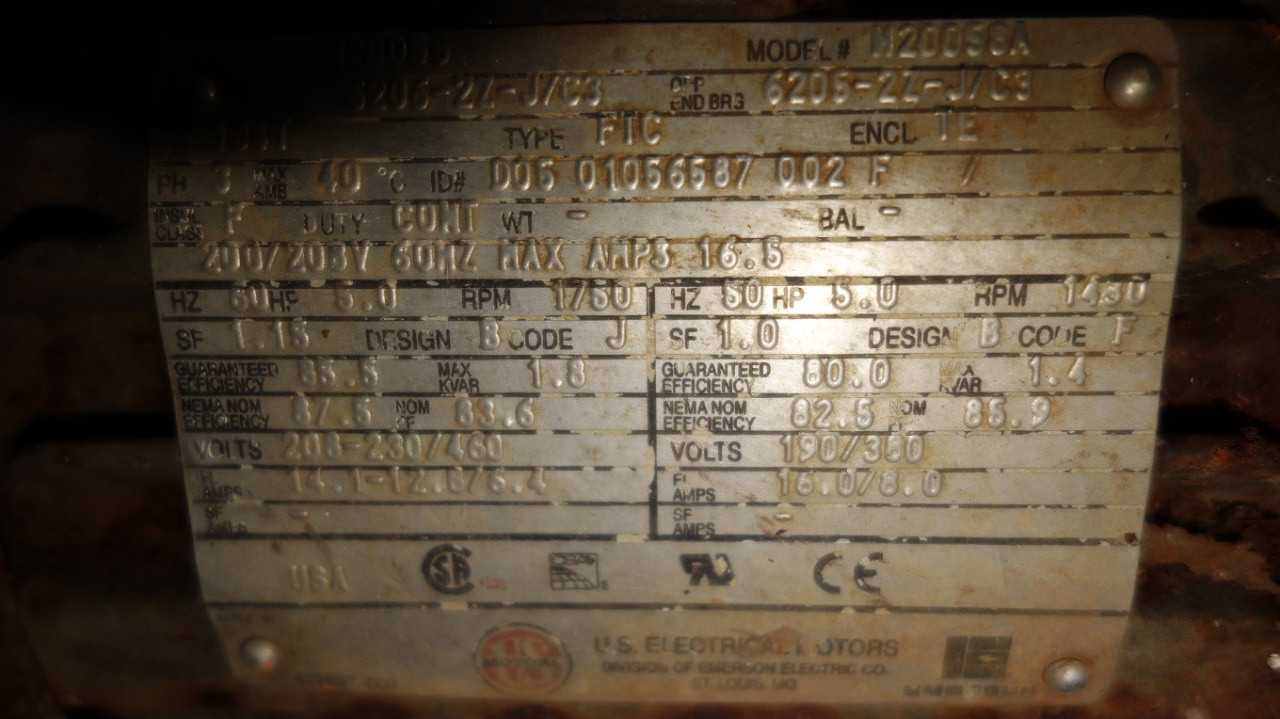 GOULDS 3196 5HP MTX STAINLESS CENTRIFUGAL PUMP MOTOR Size: 2 X 3-10 - CENTRIFUGAL PUMP