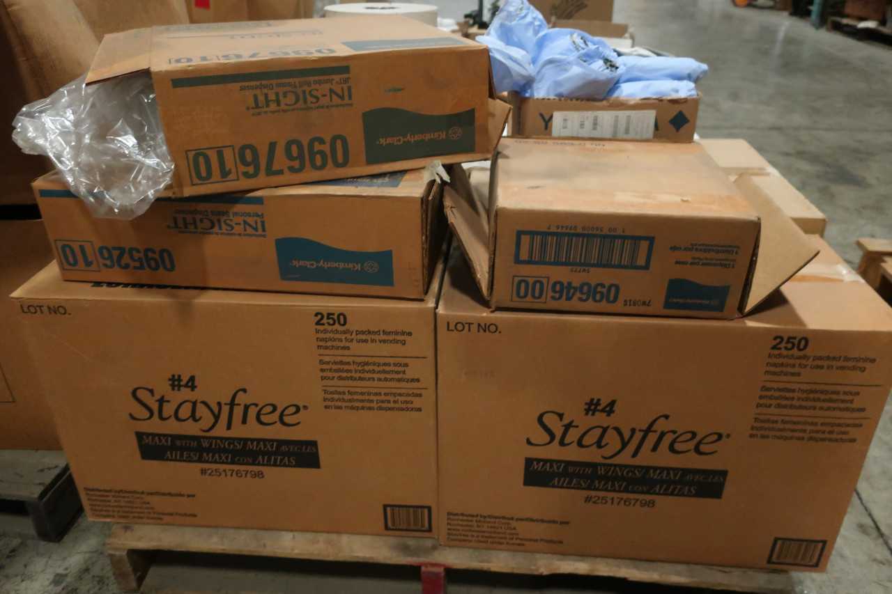 6 PALLETS OF ASSORTED CLEANING SUPPLIES MOPS SOAP TOILET PAPER HYGINE PRODUCTS - MISCELLANEOUS
