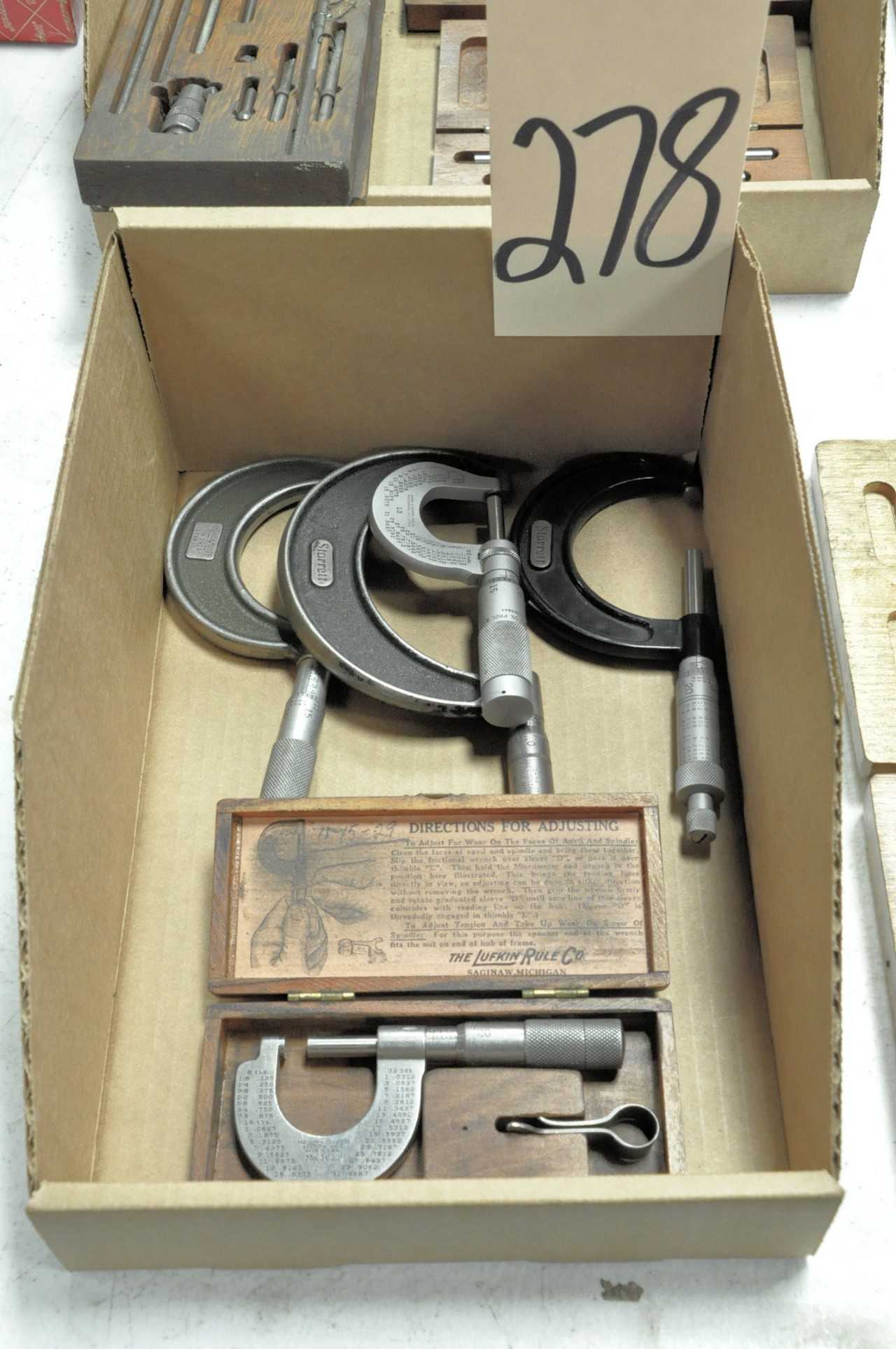 Lot 5 Asstd Small Outside Micrometers in 1 Box - ELECTRIC POWER TOOLS