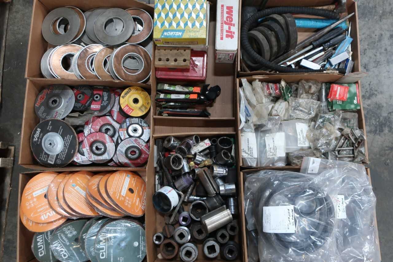 3 PALLETS OF ASSORTED HAND TOOLS,PARTS AND ACCESSORIES - HAND TOOLS