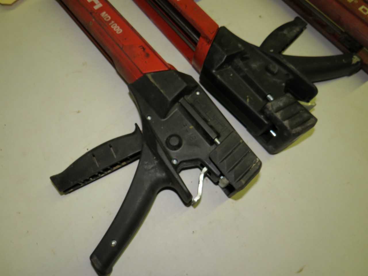 LOT OF 4 ASSORTED HILTI MD 1000 EPOXY DISPENSER GUNS - ELECTRIC POWER TOOLS