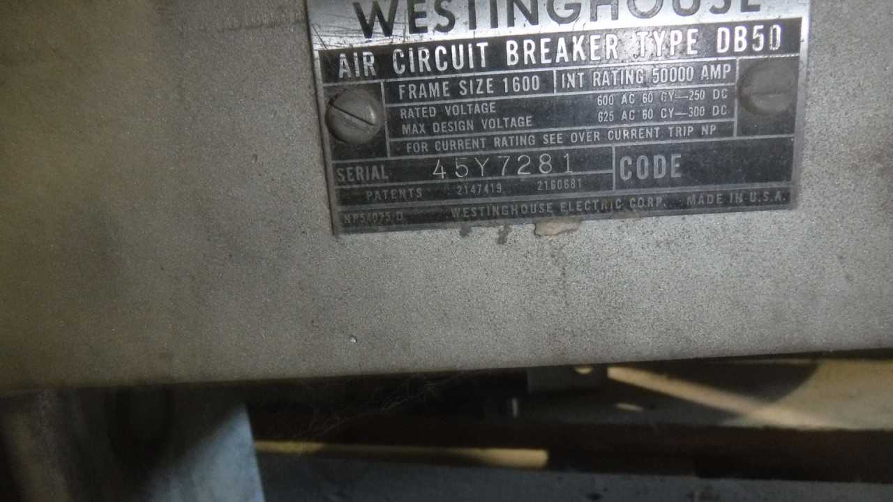 Westinghouse Air Circuit Breaker - CIRCUIT BREAKERS