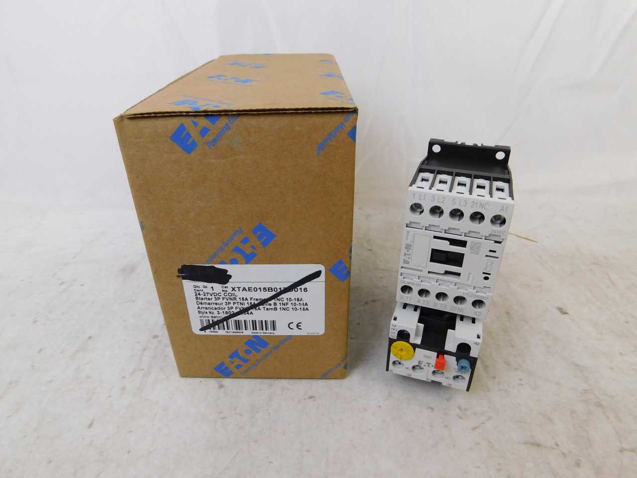 Lot of Qty 1x Eaton XTAE015B01TD016 Non-Reversing Starter & 1x Eaton PRC750D-480 PLC Control Lighting Control Display 480VAC - MOTOR STARTERS Lot of Qty 1x Eaton XTAE015B01TD016 Non-Reversing Starter & 1x Eaton PRC750D-480 PLC Control Lighting Control Display 480VAC - MOTOR STARTERS