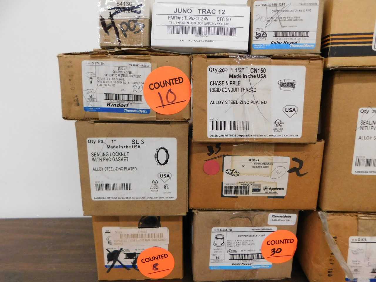 [AMFICO/AMFI + T&B] 17 Partial Cases of Nipples, Fasteners, Lugs + Other Fittings - PROCESS EQUIPMENT