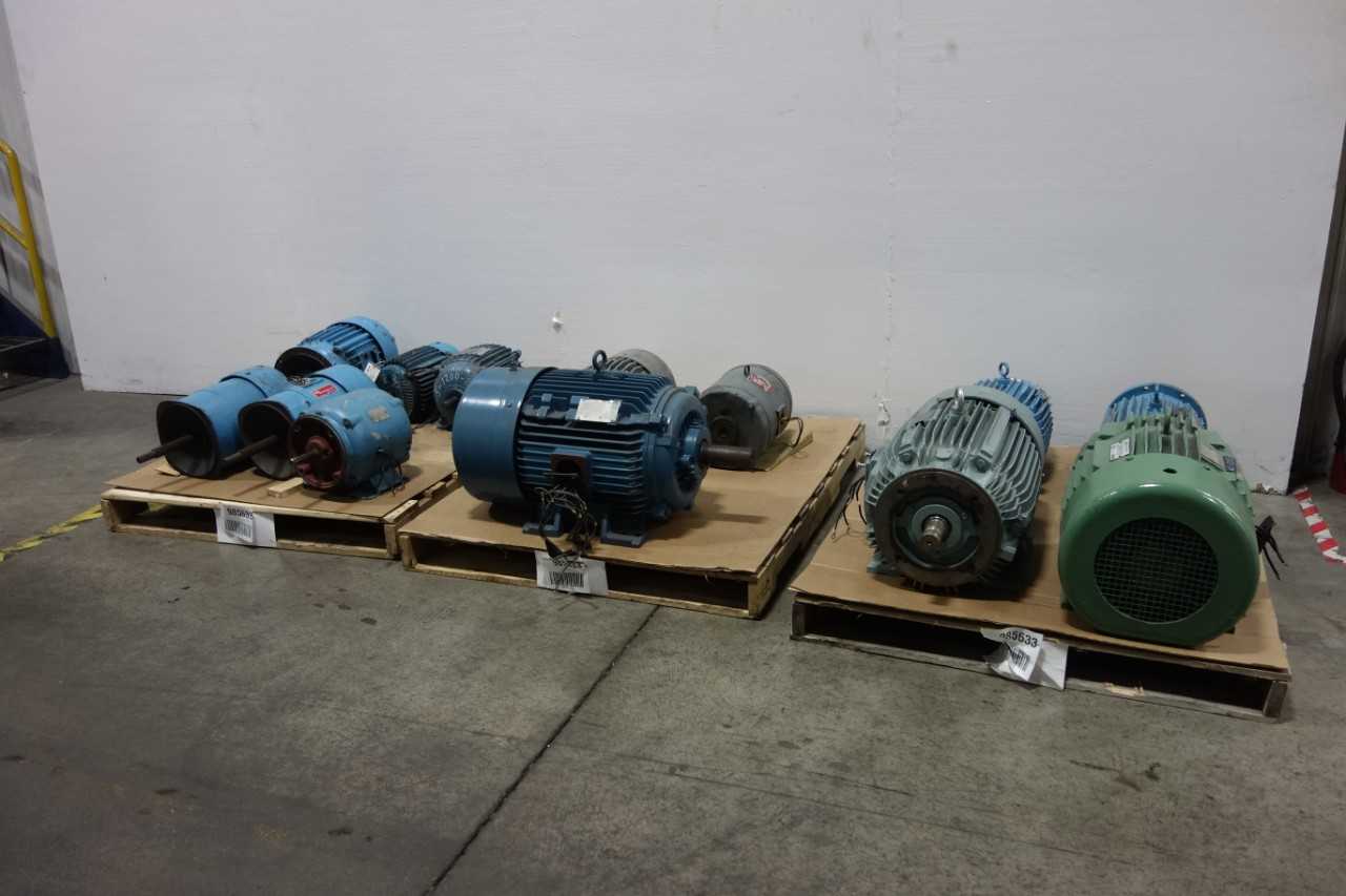 3 PALLETS OF ASSORTED ELECTRICAL MOTORS - ELECTRIC MOTORS