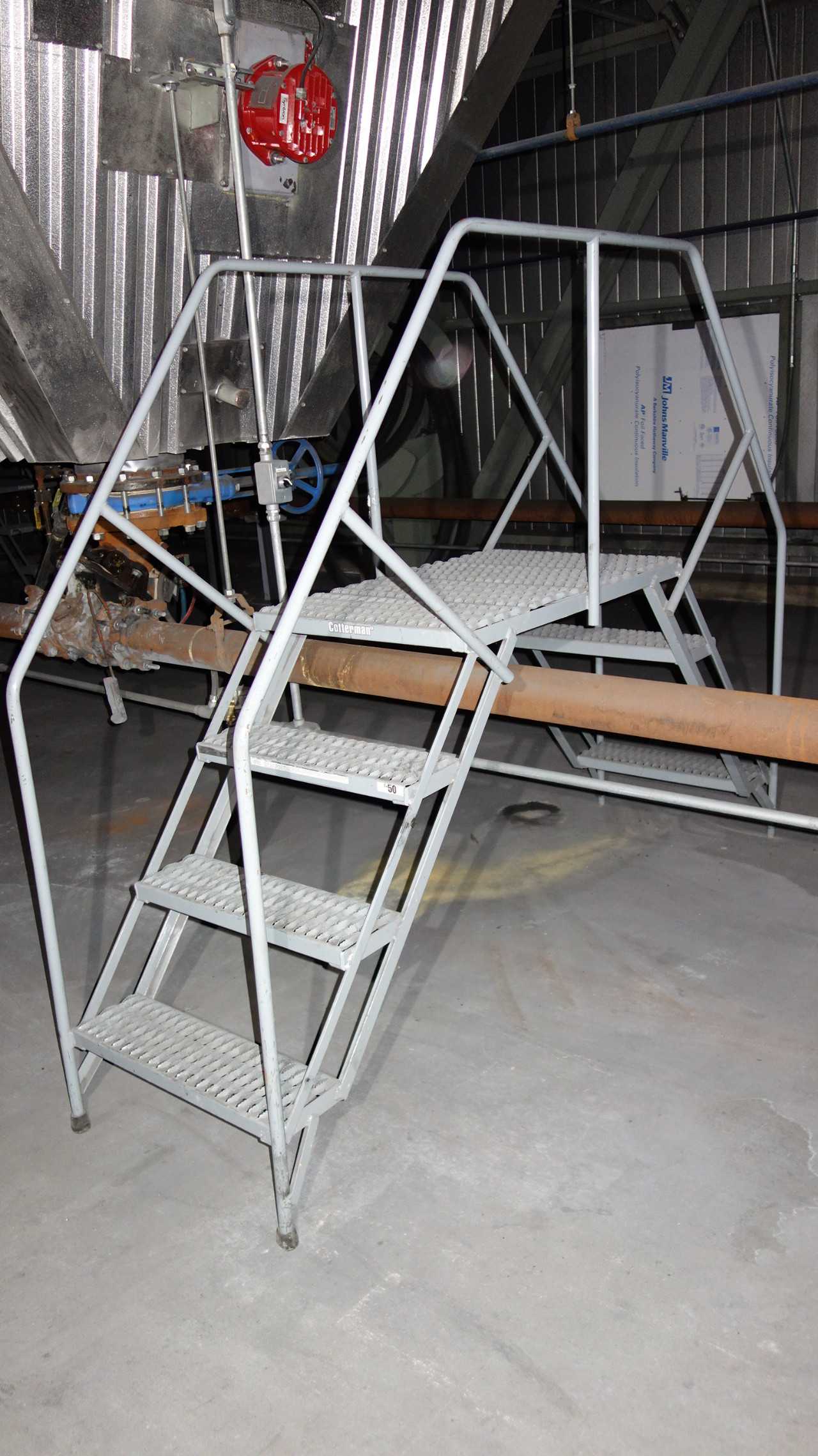 LOT OF 5 COTTERMAN CROSSOVER BRIDGES, STEP LADDER - MATERIAL HANDLING