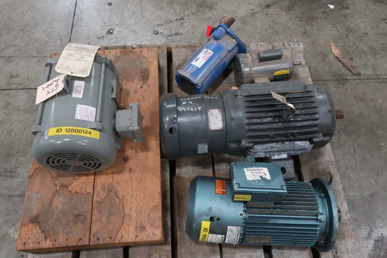 1 PALLET OF ASSORTED AC MOTORS .5HP-7.5HP SEW-EURODRIVE WESTINGHOUSE BALDOR MEAD - ELECTRIC MOTORS