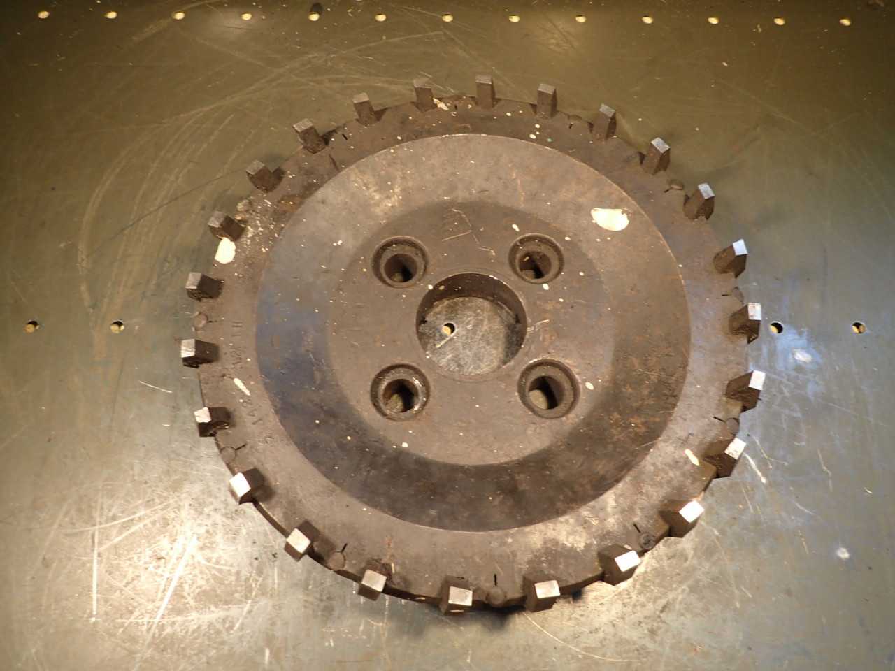 12" Right Hand Blade Style Face Shell Mill 2-1/2" Arbor Bore 4-Bolt Pattern - END MILLS