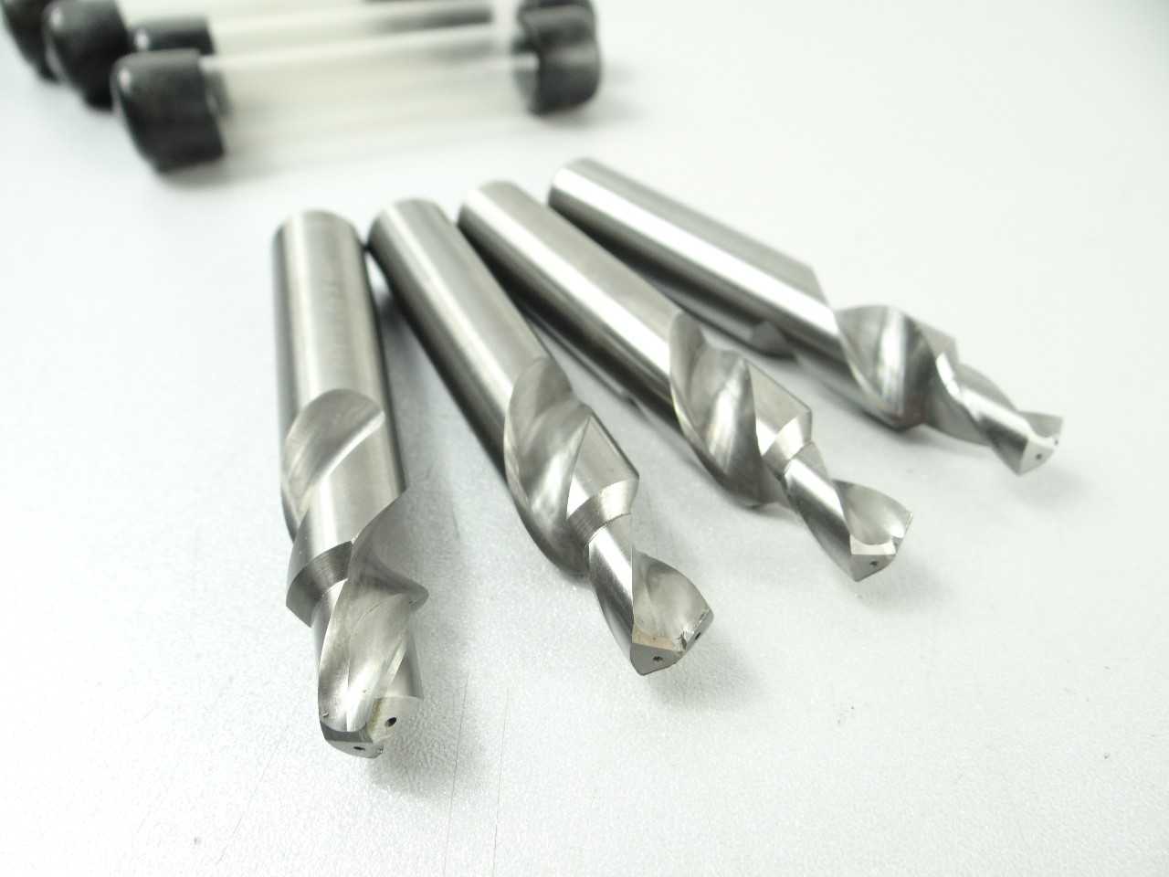 Lot of 4 Solid Carbide Coolant Thru Step Drills - MACHINING ACCESSORIES & TOOLING