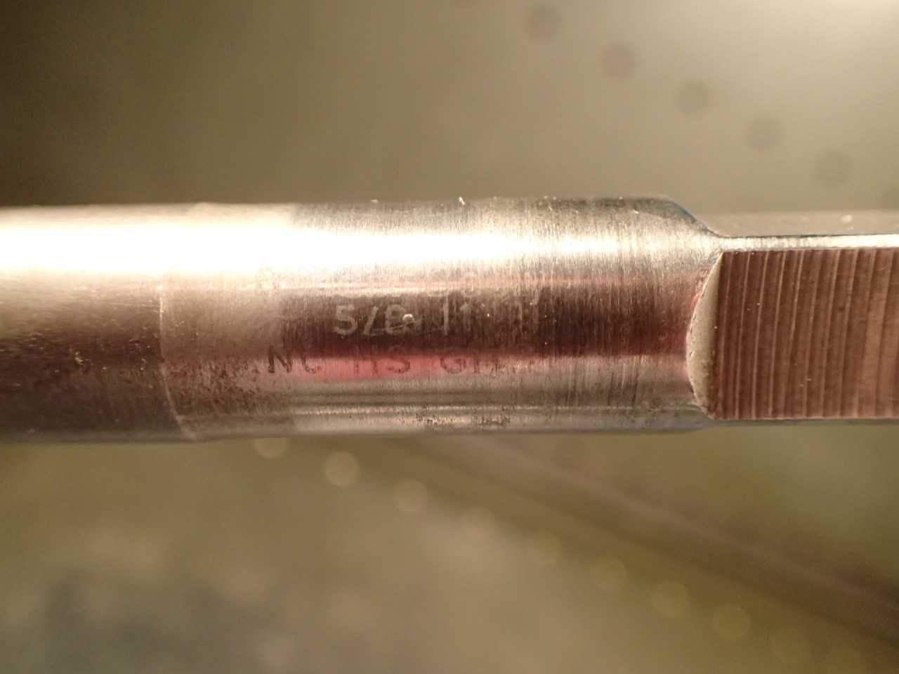 Bendix Besly 5/8" -11 NC 6" Extension Hand Thread Tap: 4-Flute, HS, GH-3, Used - HOLEMAKING TOOLS