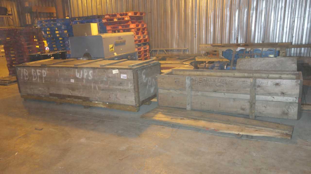 LOT OF 2 ASSORTED CRATES OF STEEL PULVERIZER SHAFT - POWER TRANSMISSION
