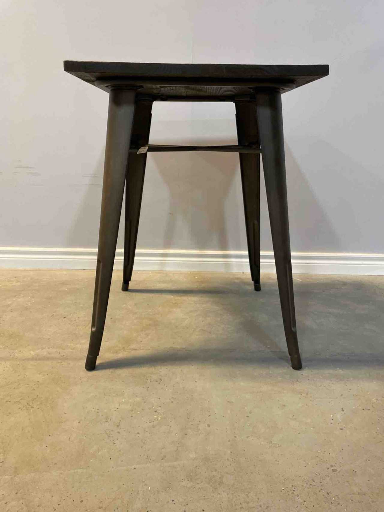 SMALL GRATI DINING TABLE 23" X 23" X 31" SQUARE. WOOD TOP - PLANT & FACILITY EQUIPMENT