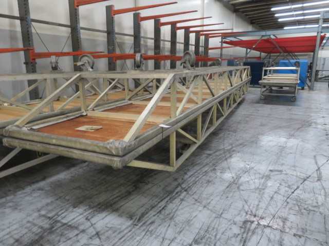 Aluminum Table on Wheels, 5' X 40', Approx. (2) - MATERIAL HANDLING
