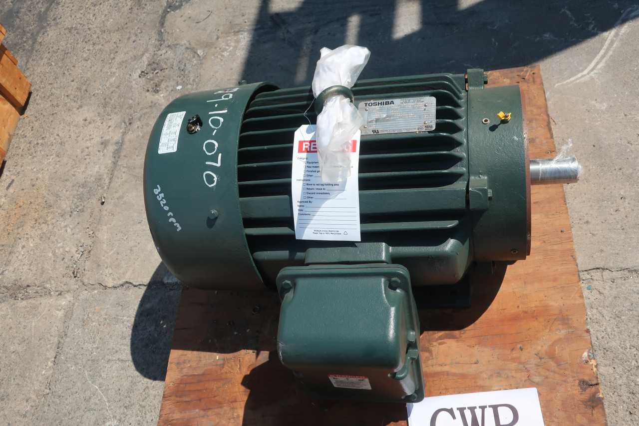 TOSHIBA B0252FL63BMHD02 MOTOR 25HP 460V 3520RPM 284TS 2P - ELECTRIC MOTORS