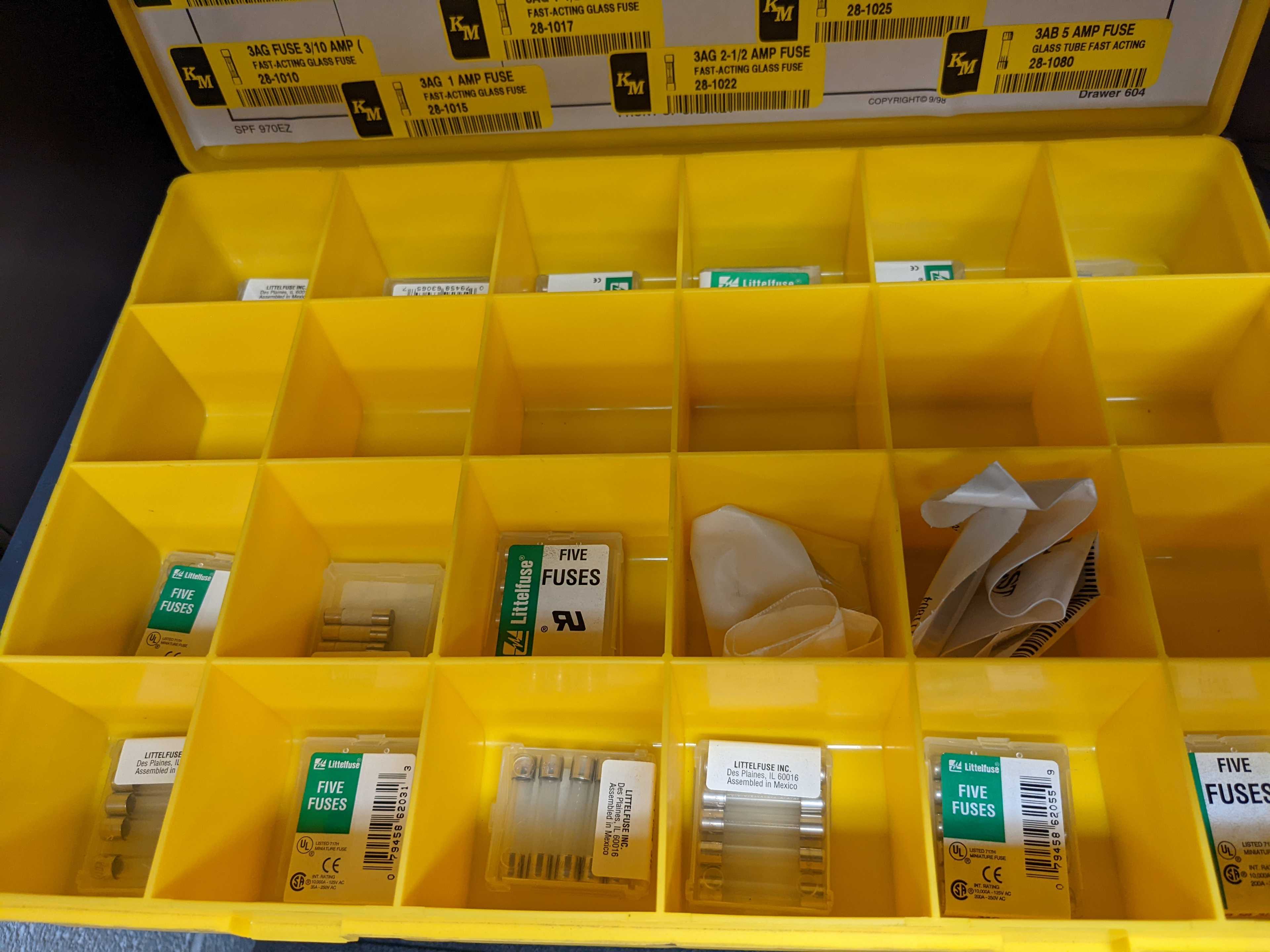 CONTENTS OF CABINET - INDUSTRIAL PARTS
